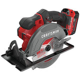 ▶ Craftsman - Sierra circular inalámbrica acepta 61/2 pulgadas. Cuchillas para corte transversal o rasgado 2 materiales