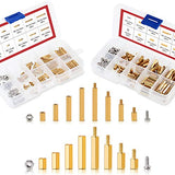 💢Hilitchi 240pcs M2 y M3 latón Spacer Standoff Tornillo Tuerca Surtido Kit