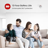 ▶ Mini alarma de humo, detector de humo con alarma de incendio de batería de 10 años con indicador LED y botón de silencio, XS01, paquete de 3
