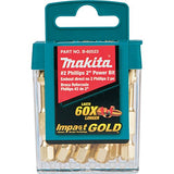 ▶ MAKITA Juego de Brocas de 5 cm, 15  Impact Gold #2 Phillips