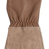 ▶ Guantes Jardinería AmazonBasics Leather Gardening Gloves with Forearm Protection, Brown, XL