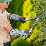 ▶ Guantes Jardinería de manga larga, guantes de jardinería a prueba de espinas, piel sintética, a prueba de pinchazos, guantelete de jardín para arbustos, cactus, jardinero, regalo