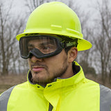 ▶  Gafas de seguridad, protección ocular Wildland Fire OTG, antiniebla, resistente a los arañazos, protector de ojos para hombres y mujeres con lente transparente, correa ajustable, marco negro, S80225