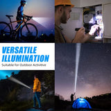 🔦 Linterna recargable Linterna táctica LED, Ceboic súper brillante de 2000 lúmenes altos potentes linternas de mano con 5 modos de luz, luces de flash resistentes al agua con zoom para acampar al aire libre de emergencia