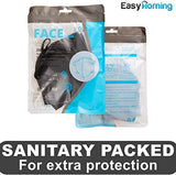 ▶ Mascarillas desechables  para la venta con válvula, 5 unidades de máscara negra – desechable lavable – cubierta respiratoria antipolvo, anti contaminación, 5 capas no tejidas, respiratorias