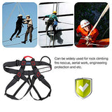 ▶ Arnés de Seguridad, Arneses de Seguridad para la Detención de Caídas, Cinturón de Seguridad Medio Cuerpo para Escalada en Roca Rappel Trabajo Aéreo Cinturón de Seguridad(Negro)