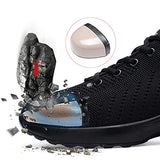 Fenlern Tenis de Seguridad Industrial Mujer Ligero Zapatos de Seguridad Zapatos con Casquillo Zapatos de Trabajo (24.0 W cm, Negro)