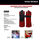 ▶ Guantes de soldador Reforzado con Hilo Kevlar