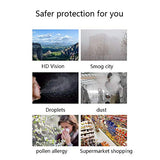 ▶ Sombrero de Protección Unisex al aire libre cascos de seguridad careta anti-anti-saliva Escupir anti-niebla gorra de pescador con la tapa de todos enfrentamos visera desmontable Claro facial V