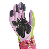 ▶ Guantes de jardinería para poda de rosas, a prueba de espinas, resistentes a los pinchazos, guantes largos de jardín para proteger las manos y los brazos para mujeres