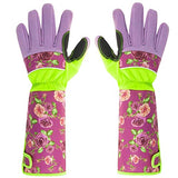 ▶ Guantes de jardinería Guantes de poda de rosa T Prueba larga Guantes de jardín con protección de antebrazo extra larga Guantes de trabajo blanco