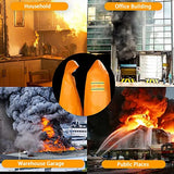 Mantas ignífugas Capa Ignífuga De Silicona Espesa, Traje De Escape De Auto Rescate contra Incendios Reutilizable, Manta De Aislamiento De Emergencia del Hotel, Talla Grande