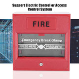 ▶ Botón de alarma de incendio en la salida de emergencia de la puerta, interruptor de alarma de rotura de vidrio de seguridad de apertura de la puerta de emergencia para el hogar/negocio