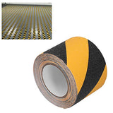 ▶ Cinta de Peligro Ultra adhesiva, Negra Y Amarilla, Cinta de Peligro de Advertencia de Seguridad para el Piso, Autobuses de 3 3.9 Pulgadas X 32.8 Pies, Escalones, Rampas, Escaleras contra Incendios, Esc