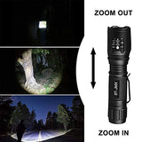 🔦 Linterna LED Luz UV y Blanco 2 en 1,AveDistante Linterna Ultravioleta Linterna Tácticas con Funcion de Agrandar y Enfocar 4 Modos para Lluminación Detectar Orina de Mascotas,Ciclismo,Camping, Flashlight 1000 Lúmenes Incluida AAA Batería