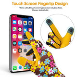 ▶ Guantes de jardinería para mujer, guantes de trabajo transpirables para patio/jardín con pantalla táctil para malezar, excavar, plantar