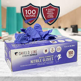 ▶ Guantes de nitrilo para examen médico, XL, paquete de 100 – Guantes desechables con clasificación quimioterapia para médicos y enfermeras, guantes sin látex ni polvo para hospital, uso doméstico, cocina