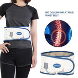 ▶ Cinturón de protección Lumbar  Ajustable, Postura de la Correa de Cintura Inflable Dispositivo de tracción de Disco para Corrector de Soporte Lumbar para Hombres y Mujeres(Blanco)