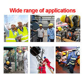 ▶ Casco de Seguridad con Trinquete de 6 Puntos Casco de Protección de Cabeza Ajustable Casco de Construcción Casco Duro Industrial/White / 1 PCS