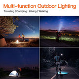 🔦 Linterna recargable BUYSIGHT Foco recargable, foco de luz de mano, linterna grande de 10000 lúmenes, foco de mano, linterna ligera y súper brillante (aleación de aluminio)