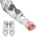 ▶Mangas ignífugos  calor, brazo de papel de aluminio, protector de mangas, guante térmico, guante resistente al calor, guante ignífugo para exteriores para el hogar