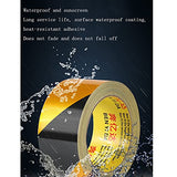 ▶ Rollo de cinta de seguridad reflectante a prueba de agua 50 mm * 25 m Cinta de señalización de piso con rayas amarillas y negras Cinta de advertencia de peligro y precaución Cinta de advertencia aut