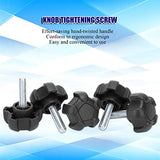 ▶ Tornillo de Mariposa Roscado Macho de 5 Piezas, Tornillo de Mariposa Con Mango de Plástico M6 de 25 Mm, Tornillo de Cabeza de Estrella de Cinco Puntas, Perilla de Agarre Roscadatornillo combinado