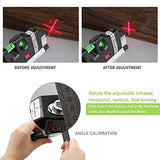 Nivel láser, medidor láser multiusos Línea métrica de 8 pies + Regla de cinta métrica ajustada Estándar y Metric Rulers MICMI by MICMI