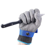 ▶ Guantes de Trabajo Anticorte  resistentes al corte de acero inoxidable Guantes de alambre 316L Nivel 5 de protección Para Cocina Carnicero GL09 S(1 pieza)