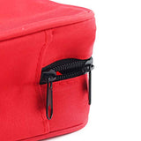 PAXLamb Bolsa plegable de primeros auxilios vacía bolsa de almacenamiento médica bolsa de almacenamiento plegable roja para kits de primeros auxilios de emergencia, kit de primeros auxilios, aspiradora (rojo con tamaño de 9,8 x 7,1 x 3,1 pulgadas)