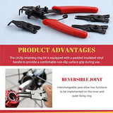 💢 HILITCHI 261 anillos de retención externos de aleación de acero de 16 tamaños de 4 mm a 30 mm, anillo de clip de retención interno con alicates de anillo de presión 4 en 1, clips de pasador de muñeca, proyectos de reparación externos internos