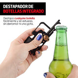 Redlemon Llavero Herramienta Metálico 10 en 1 Portátil, Incluye Destapador de Botellas, Regla, Llave Inglesa, Soporte de Teléfono, Desarmador de Cruz, Plano Chico y Grande, Cortador de Cable y Más