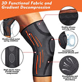 ▶ Rodillera con almohadilla de gel  para hombres y mujeres con almohadillas de gel para rótula y estabilizadores laterales, soporte de rodilla para entrenamiento, correr, levantamiento de pesas, para alivio del dolor de articulaciones de art