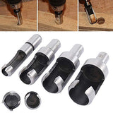 ▶ Juego de  brocas  avellanadas para carpintería, 5 piezas #5#6#8#10#12, juego de brocas para flauta HSS, 8 piezas de corte de enchufe de madera, recto y cónico 5/8 pulgadas 1/2 pulgadas 3/8 pulgadas 1/4 pulgadas