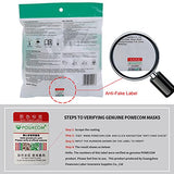 ▶ Mascarillas desechables  Paquete de 10 Powecom de 5 capas, protección transpirable KN95, mascarilla facial, máscaras antipolvo, estándar mejorado GB2626-2019 (negro)