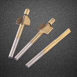 ▶ Brocas fresadoras  , 10PCS HSS Recubierto de Titanio Carpintería de Borde Cortadores Trimmer Router Machine Bits 1/8"Shank para Electric Trimmers para DIY Carpintería Talla Grabado Taladrado