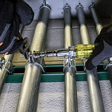 ▶ KLEIN TOOLS  destornillador de tuerca 7 en 1, destornillador magnético tiene tamaños de tuerca hexagonal SAE de 1/4 a 9/16 pulgadas, mango de agarre acolchado para mayor par