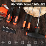 ▶ Juego de Herramientas Manuales Portátiles para el Hogar MCSWSEE Kit de Herramientas, Caja de Herramientas 132 en 1, , con Caja de Herramientas de Plástico para Reparaciones Diarias, Ddecuado para Uso MCSWSEE