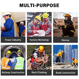 ▶ Casco de Seguridad Industrial con Gafas Casco Protector al aire Libre Ajustable para Escalada de Construcción/Black/A