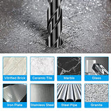 ▶ Juego  de brocas de mampostería de 10 piezas para hormigón, piedra, carburo para vidrio, ladrillo, azulejo, plástico, cerámica y madera, tamaño 5/32 a 1/2 pulgadas