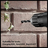 ▶ Juego de 10 brocas de mampostería para azulejos de vidrio de cerámica, ladrillo de madera, brocas de perforación de 1/8 a 1/2 pulgadas con mango triangular, punta de aleación de acero de tungsteno YG8 (negro)