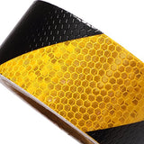 AISEY Cinta reflectante de precaución, impermeable, amarillo y negro, para exteriores, 2 pulgadas x 30 pies