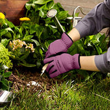 ▶ Guantes jardinería trabajo  para mujer, guantes de jardinería, morados, talla M