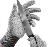 ▶ Guantes de Trabajo Anticorte  resistentes a los cortes 1 par, alto rendimiento, 5 niveles de protección de grado alimenticio, certificado EN388 (mediano)