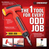 ▶ CRESCENT  CMT1000 Odd Job Multi-Tool, Red/Black