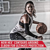 McDavid Manga de compresión para codo y brazo con acolchado HEX. Para baloncesto, fútbol, béisbol y mucho más. Flujo de aire de punto y protección UV