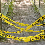 3 cintas amarillas de precaución para construcción de barricadas, cinta de precaución amarilla, cinta de advertencia de peligro, cinta de seguridad para fiestas de Halloween, zonas peligrosas, 7,6 cm x 1,5 m