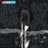 ▶ Juego de 10 brocas de mampostería para azulejos de vidrio de cerámica, ladrillo de madera, brocas de perforación de 1/8 a 1/2 pulgadas con mango triangular, punta de aleación de acero de tungsteno YG8 (negro)