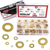 💢 Hilitchi 350-pcs [tamaño del 10 – ] latón arandela plana conjunto surtido – M2, M2,5 M3 M4 M5 M6 M8 M10 M12 M14