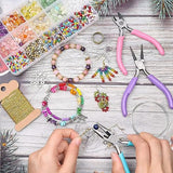 ▶ Juego de 4 Alicates para Joyas, Pinzas para Bisuteria y Joyeria Herramientas, Alicates de Joyería, Alicates para Hacer Joyas, Kit de Fabricación de Joyas para Suministros de Fabricación de Joyas.